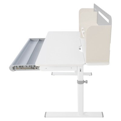 Masă de scris crescătoare, gri/alb, ODIN