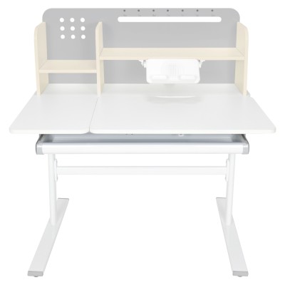 Masă de scris crescătoare, gri/alb, ODIN