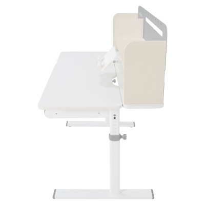 Masă de scris crescătoare, gri/alb, ODIN