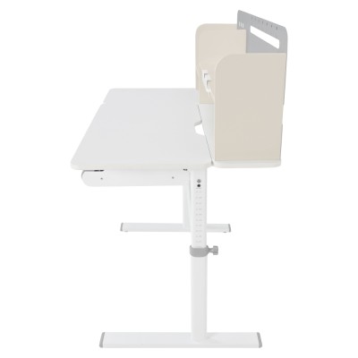 Masă de scris crescătoare, gri/alb, ODIN