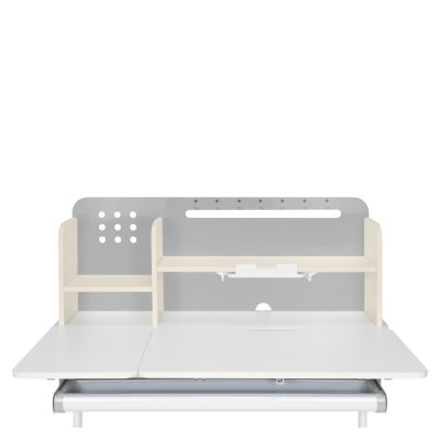 Masă de scris crescătoare, gri/alb, ODIN