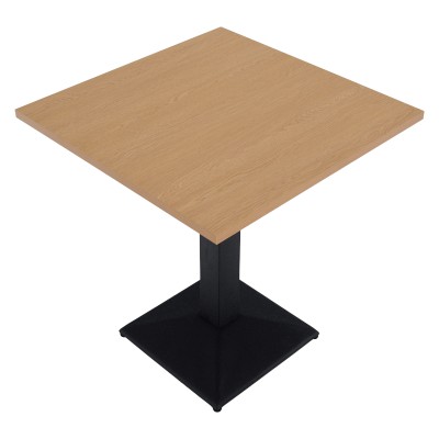 Masă de sufragerie bistro, stejar sonoma/negru, 70x70 cm, RINALDO TYP 1