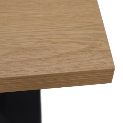 Masă de sufragerie bistro, stejar sonoma/negru, 70x70 cm, RINALDO TYP 1