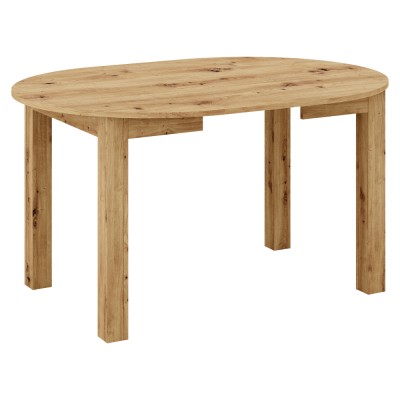 Masă de sufragerie extensibilă, stejar artisan, 103-142x76 cm, HARRY