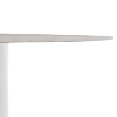 Masă de sufragerie, marmură albă/MDF, diametru 120 cm, MAHIR TIP 1