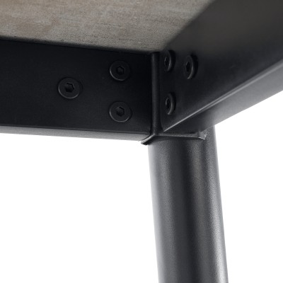 Masa de sufragerie, marmură albă/neagră, 121x71 cm, FLORENC TIP 1