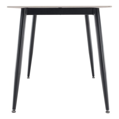 Masa de sufragerie, marmură albă/neagră, 121x71 cm, FLORENC TIP 1