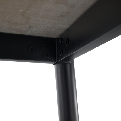 Masa de sufragerie, marmură albă/neagră/aur, 121x71 cm, FLORENC TIP 1