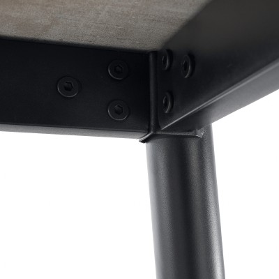 Masa de sufragerie, marmură gri/neagră, 121x71 cm, FLORENC TIP 1