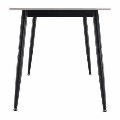 Masa de sufragerie, marmură gri/neagră, 121x71 cm, FLORENC TIP 1