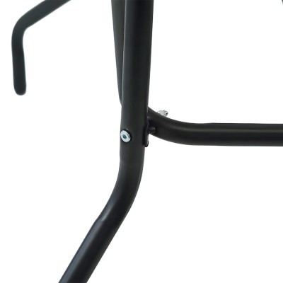 Masă de sufragerie, oţel negru/sticlă securizată, DEMAT NEW TYP 2