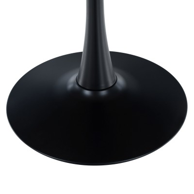 Masă de sufragerie, rotundă, stejar/negru, diametru 110 cm, REVENTON NEW