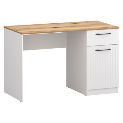 Masă PC, alb/stejar evoke, VELIS 1D1S/120