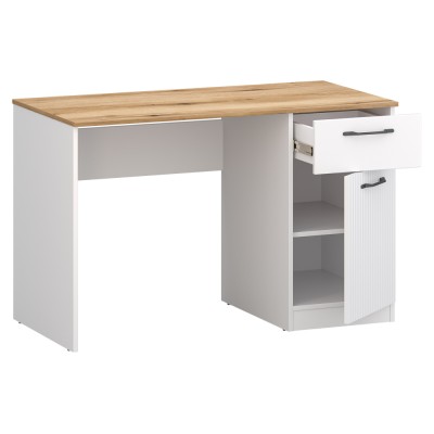 Masă PC, alb/stejar evoke, VELIS 1D1S/120