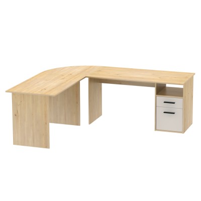 Masă PC de colţ, stejar artizan/caşmir, MAURUS NEW MA11