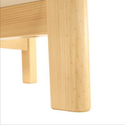 Masă portabilă, alb/ pin, DELHI