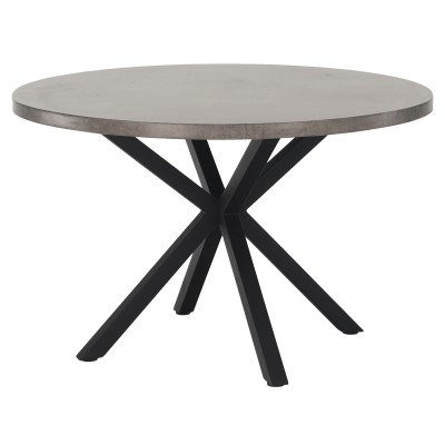 Masă rotundă, gri carbon/ negru, MEDOR
