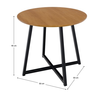 Masă, stejar/ negru, TANIA