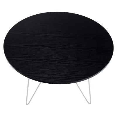 Măsuţă cafea, stejar negru/ alb, MIHA