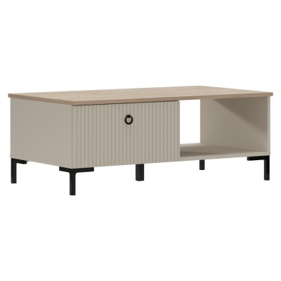 Măsuţă de cafea, gri-maroniu Taupe/stejar silverjack, DOMCA 1S