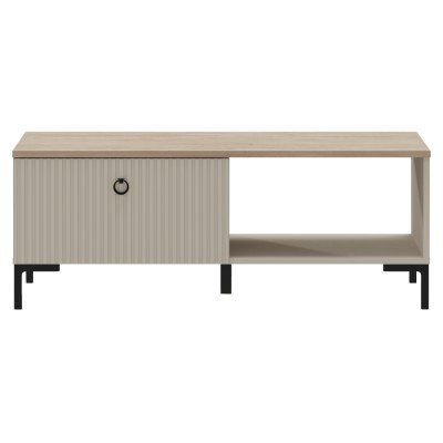 Măsuţă de cafea, gri-maroniu Taupe/stejar silverjack, DOMCA 1S