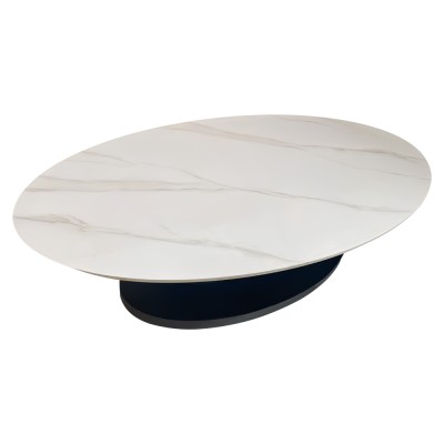 Măsuţă de cafea, imitaţie marmură/negru, AXEN