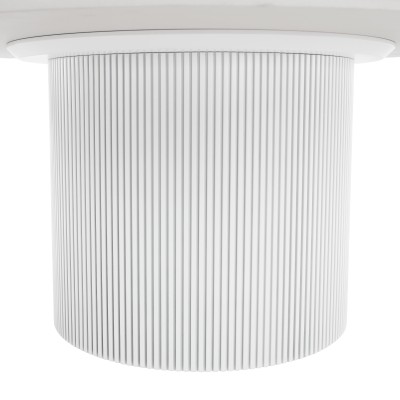 Măsuţă de cafea, marmură albă/MDF, diametru 80 cm, MAHIR TYP 1