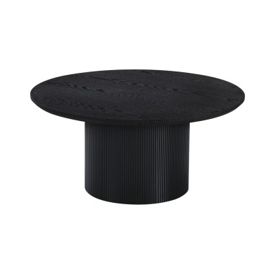 Măsuţă de cafea, negru, diametru 80 cm, MAHIR TYP 2