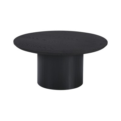 Măsuţă de cafea, negru, diametru 80 cm, MAHIR TYP 2