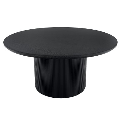 Măsuţă de cafea, negru, diametru 80 cm, MAHIR TYP 2