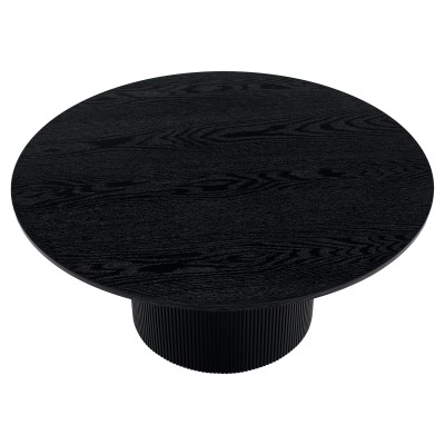 Măsuţă de cafea, negru, diametru 80 cm, MAHIR TYP 2