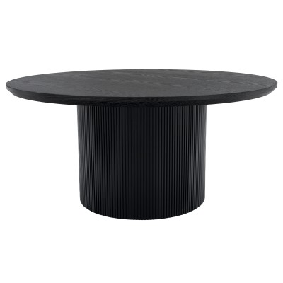 Măsuţă de cafea, negru, diametru 80 cm, MAHIR TYP 2