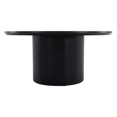 Măsuţă de cafea, negru, diametru 80 cm, MAHIR TYP 2