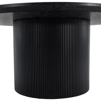 Măsuţă de cafea, negru, diametru 80 cm, MAHIR TYP 2