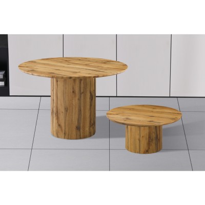 Măsuţă de cafea, stejar, diametru 80 cm, MAHIR TYP 2