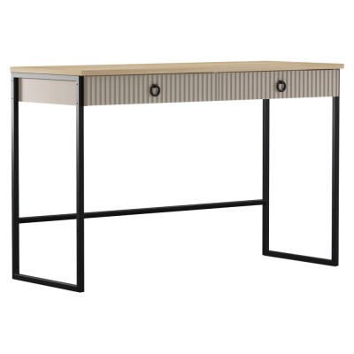 Măsuţă de toaletă, gri-maroniu Taupe/stejar silverjack, DOMCA 2S