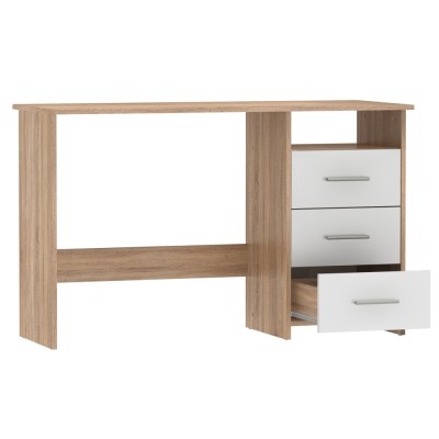 Măsuţa PC , stejar sonoma/alb, LARISTOTE NEW