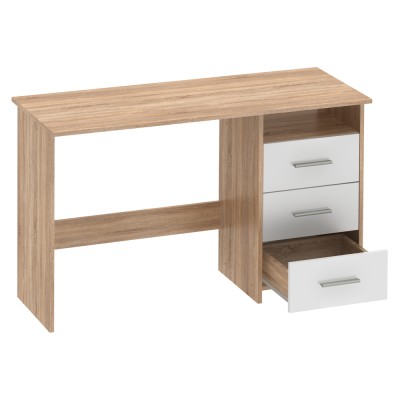 Măsuţa PC , stejar sonoma/alb, LARISTOTE NEW