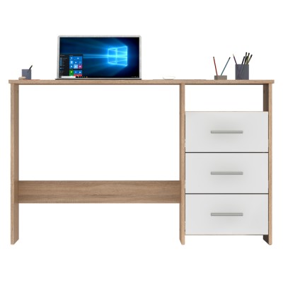 Măsuţa PC , stejar sonoma/alb, LARISTOTE NEW