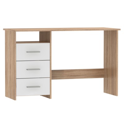 Măsuţa PC , stejar sonoma/alb, LARISTOTE NEW