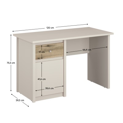 Măsuţă PC universală, caşmir/stejar evoke, KAROS 1D1S/120