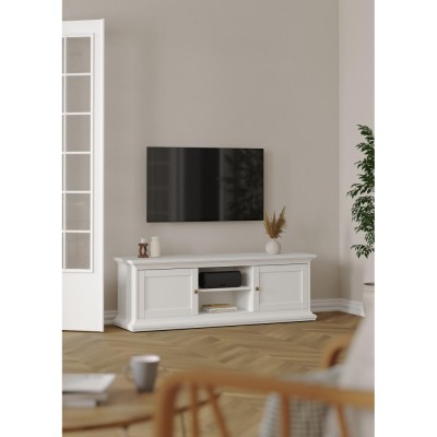 Măsuţă TV, albă, PARIS 77810