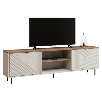 Măsuţă TV, caşmir/stejar castello, EYCO 2D/180