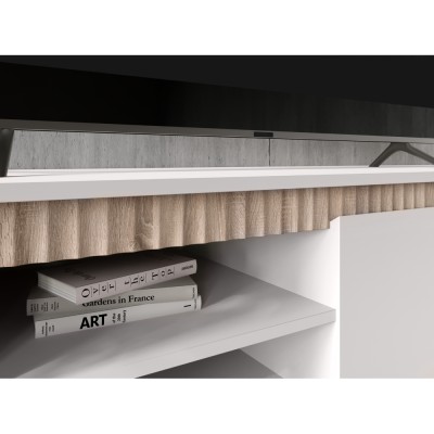 Măsuţă TV, caşmir/stejar sonoma, LONGY RTV1K2So