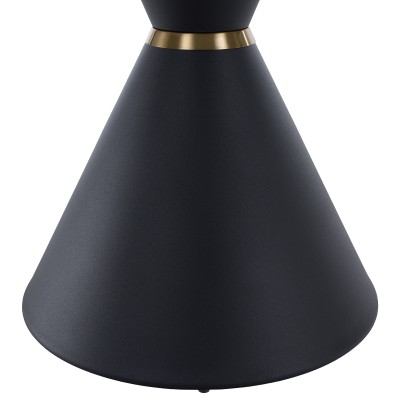 Măsuţe de cafea, set de 2 bucăţi, marmură/negru/auriu, metal, MABUZ NEW