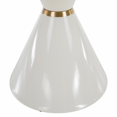 Măsuţe de cafea, set de 2, marmură albă/albă/auriu, metal, MABUZ NEW