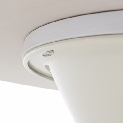 Măsuţe de cafea, set de 2, marmură albă/albă/auriu, metal, MABUZ NEW