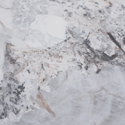 Măsuţe de cafea, set de 2, marmură albă/albă/auriu, metal, MABUZ NEW