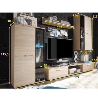 Mobilier living, stejar sonoma, SELENA