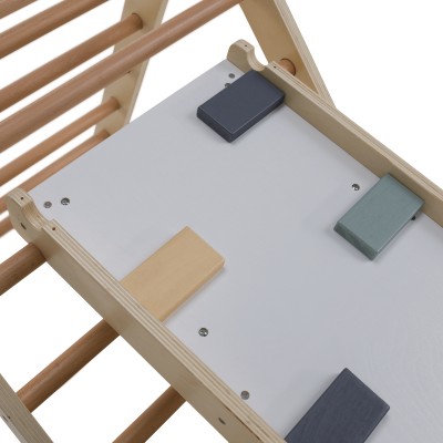 Montessori Triunghiul Pikler 3în1, natural/mix de culori, OPRIN